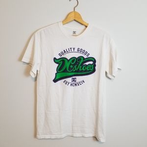 DC Shoes White Short Sleeve Tee 100% Cotton